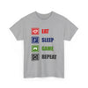 Eat Sleep Game Repeat T-Shirt — Gamer Graphic Tee