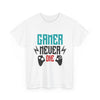 Gamer Never Die T‑Shirt — Retro Controller Gaming Tee