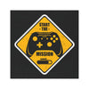 Gaming Car Magnet — "Start the Mission" Controller Sign
