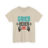 Gamer Never Die T‑Shirt — Retro Controller Gaming Tee