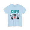 Gamer Never Die T‑Shirt — Retro Controller Gaming Tee